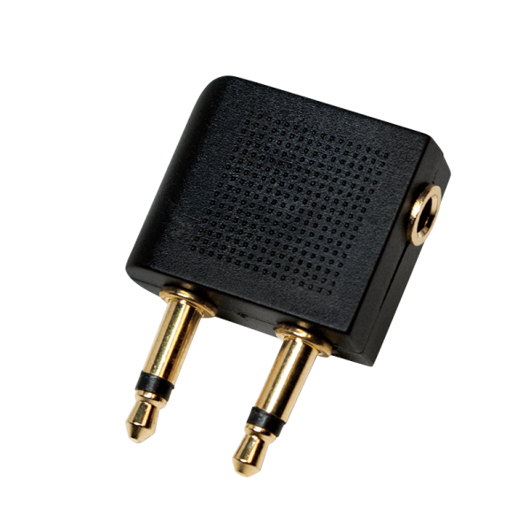 LogiLink Audio Adapter 2 x 3,5 mm 2 Pin/M zu 3,5 mm 3 Pin/F 90° schwarz (1er Softpack)