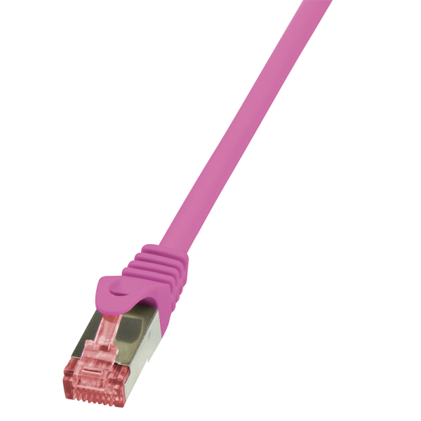 LogiLink CAT 6 Patchkabel S/FTP PIMF PrimeLine pink 1 m