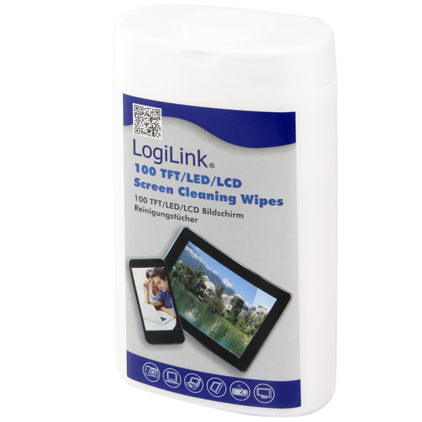 LogiLink Reinigungstücher für TFT/LCD & Plasma Bildschirme (100 Stück)