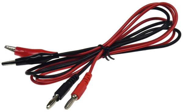 ChiliTec Prüfkabelsatz für Netzgeräte rot/schwarz 80 cm 2 tlg.