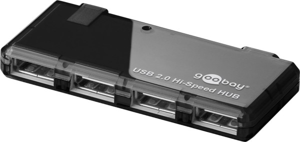 goobay 4 fach USB 2.0 Hi-Speed HUB schwarz (1er Blister)