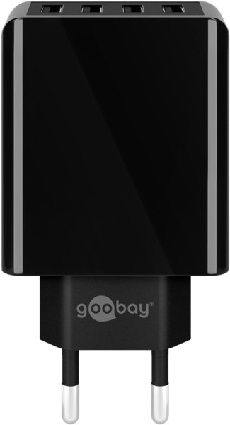 goobay 4-fach USB-Ladegerät 30W schwarz