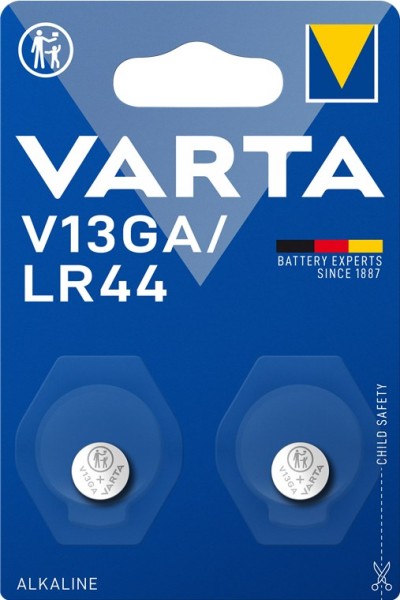 Varta Professional Electronics Knopfzelle Lithium V13GA/LR44 3 V (2er Blister)