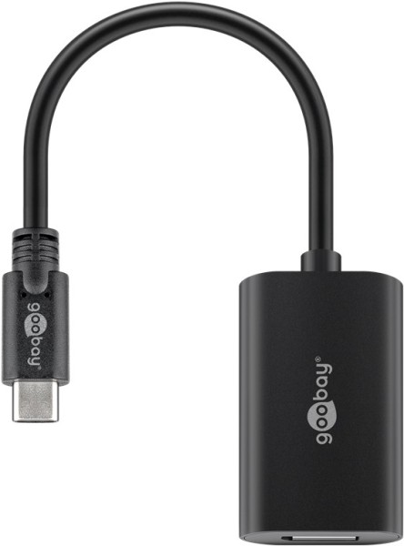 goobay USB C auf DisplayPort Adapter schwarz 0,2 m (1er Softpack)