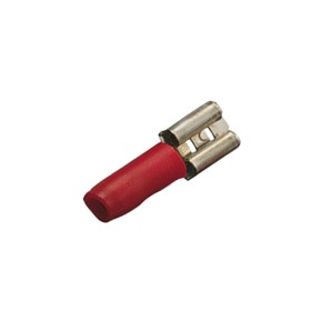Flachstecker 4,7 x 0,8mm rot für Kabel 0,25mm² - 1mm² teilisoliert