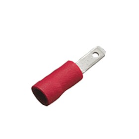 Flachsteckzunge 2,8 x 0,8mm rot für Kabel 0,25mm² - 1mm² teilisoliert