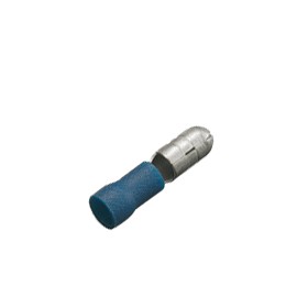 Rundstecker 5mm blau für Kabel 1mm² - 2,5mm² teilisoliert