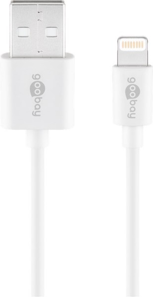 goobay USB Lade und Synchronisationskabel Mfi Kabel für Apple iPhone/iPad weiß 1 m