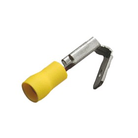 Flachstecker mit Abzweig 6,3mm gelb für Kabel 2,5mm² - 6mm²