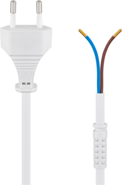 goobay Kabel mit Eurostecker zum Konfektionieren weiß 1,5 m (1er Softpack)