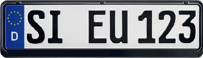 UTSCH Erut kurzer Kennzeichenhalter schwarz 46 cm inkl. Steckleiste, Kennzeichenhalter, Rund ums Fahrzeug