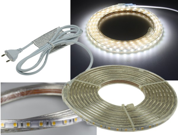 ChiliTec LED-Stripe Ultra-Bright 230V, 5,0m 630 Lumen/Meter, weiß