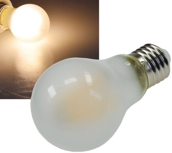 ChiliTec LED Glühlampe E27 Filament G60m matt 3000k, 720lm, 230V / 8W, warmweiß