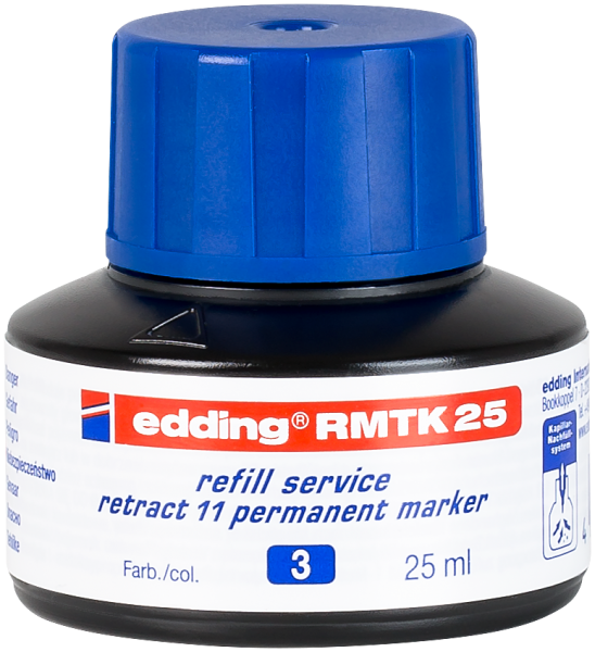 edding RMTK 25 Permanentmarker retract 11 Nachfülltinte blau 25 ml