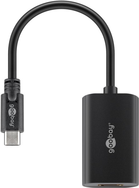 goobay USB C Adapter HDMI 4K 60 Hz schwarz 0,2 m (1er Softpack)