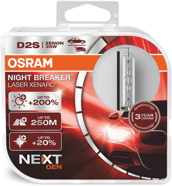 OSRAM NIGHT BREAKER LASER Xenarc NextGen. D2S P32d-2 12 V/24 V/35 W (2er Box)