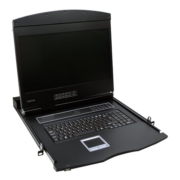 LogiLink KVM Konsole mit 19 " Monitor und Tastatur DE