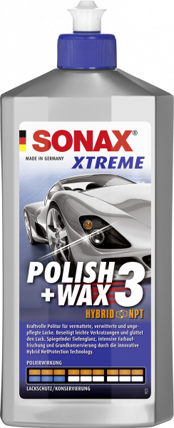 SONAX XTREME Polish+Wax 3 Hybrid NPT 500 ml
