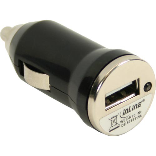 InLine USB KFZ Ladegerät Stromadapter, 12/24V auf 5V Mini