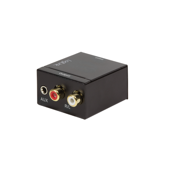 LogiLink Koaxial und Toslink zu analog L/R und 3,5 mm Klinkenstecker Audio Konverter (Bulk)