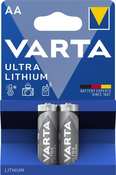 Varta Ultra Lithium Batterie FR6/AA Mignon 1,5 V (2er Blister)