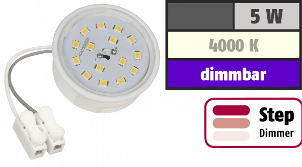 McShine LED-Modul 5W 400 Lumen 230V 50 x 23 mm neutralweiß 4000K step-dimmbar