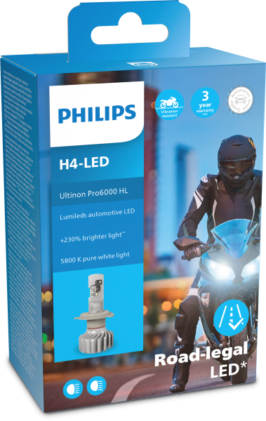 Philips Ultinon Pro6000 LED H4 12 V 18 W (1er Faltschachtel)