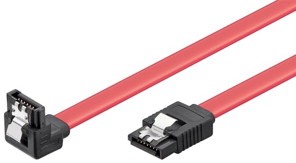 goobay HDD SATA Kabel 1,5 Gbit/s 3 Gbit/s 90° Clip rot 0,5 m