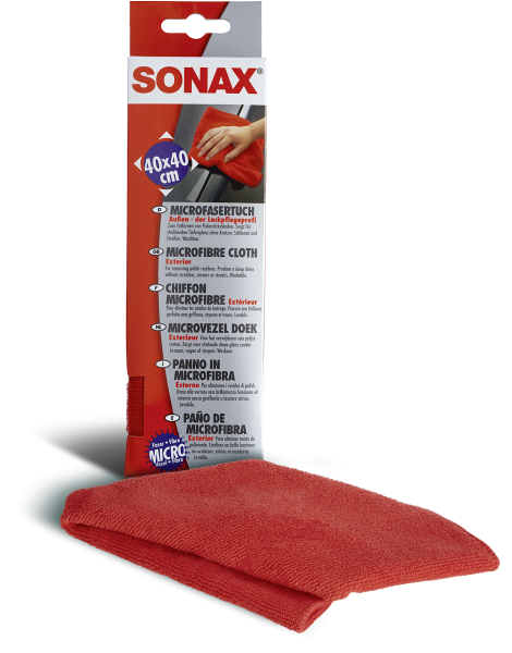 SONAX MicrofaserTuch Außen - der Lackpflegeprofi 40 x 40 cm