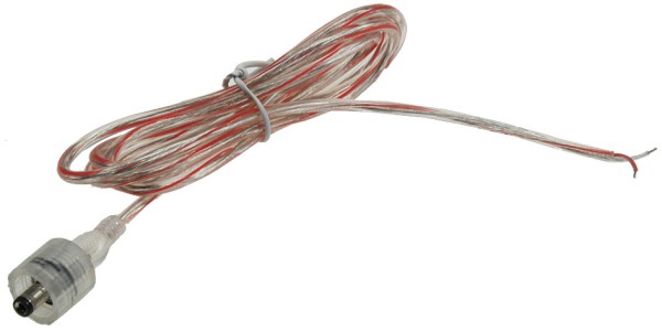 ChiliTec Anschlusskabel für LED-Stripes IP44 1,5m lang, 5,5/2,1mm Stecker > 2x blank