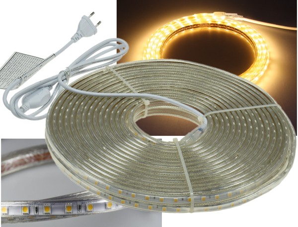 ChiliTec LED-Stripe Ultra-Bright 230V, 20m 600 Lumen/Meter, warmweiß