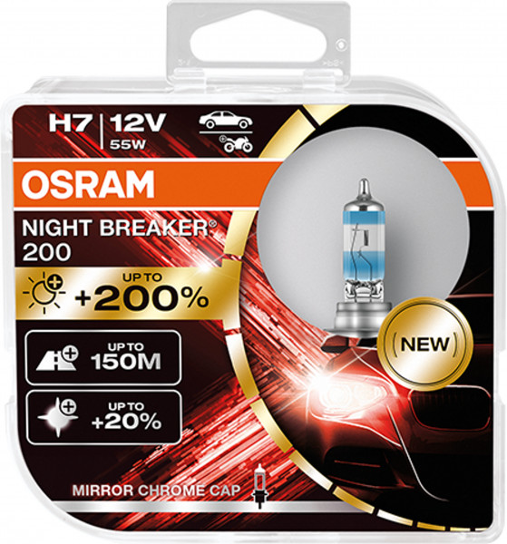 OSRAM NIGHT BREAKER 200 H7 PX26d 12V/55 W (2er Box)