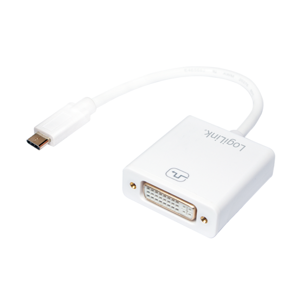 LogiLink USB C 3.1 Adapter auf DVI weiß (1er Blister)