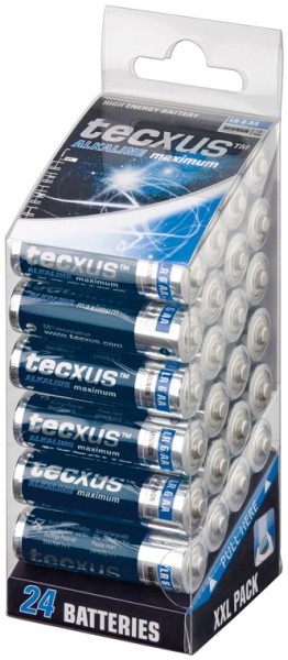 tecxus Alkaline maximum Alkali Mangan Batterie LR6/AA Mignon 1,5 V (24er Blister)