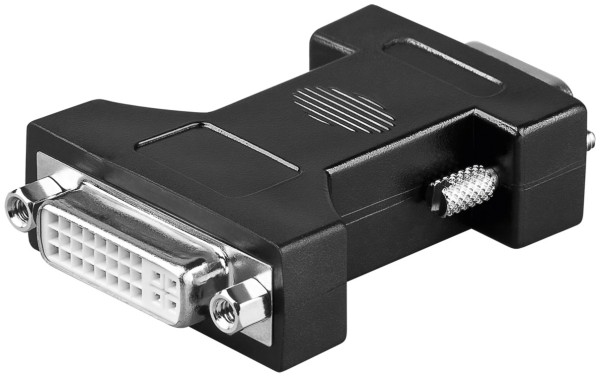goobay analoger DVI/VGA Adapter vernickelt schwarz (Bulk)