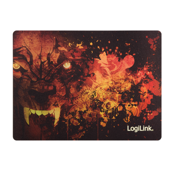 LogiLink Ultra dünnes Glimmer Gaming Mauspad Wolf Design (1er Softpack)