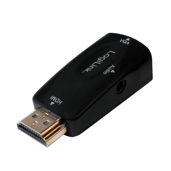 LogiLink HDMI Adapter zu VGA 1080p schwarz (Bulk)