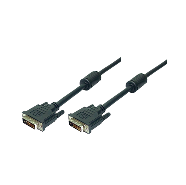 LogiLink DVI Kabel 2 x Stecker Ferrit schwarz 2 m