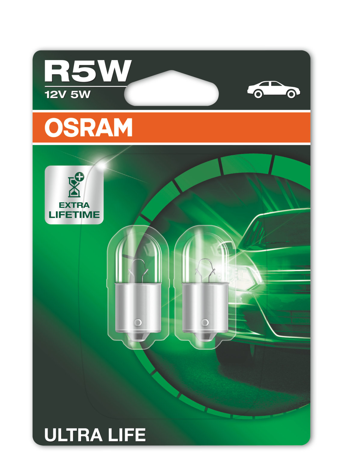 2 Stück OSRAM KFZ-Lampe R5W 5 Watt Ultra Life BA15s Rücklicht Signallampe Birne 