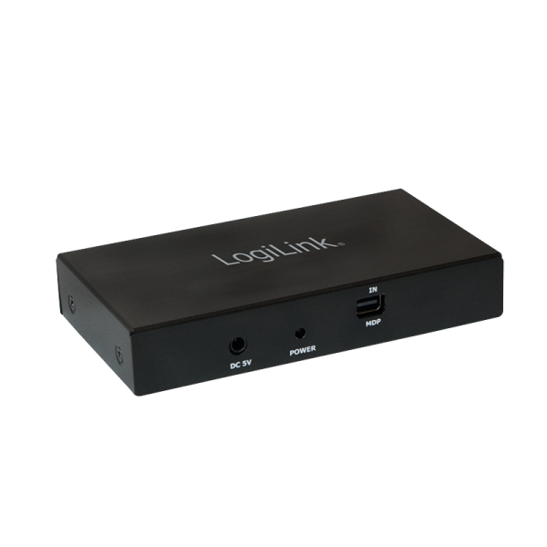 LogiLink DisplayPort Splitter 1 x 2 Port 1 x mini DP zu 2 x HDMI 4K 30 Hz HDCP schwarz (Bulk)