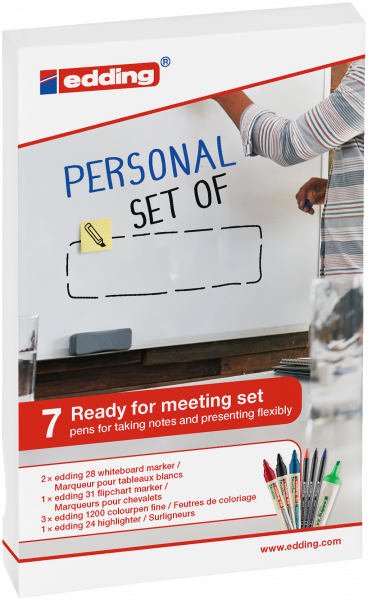edding Personal Set für Meetings sortiert (7er Faltschachtel)