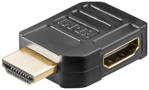 goobay HDMI Adapter HDMI Buchse auf HDMI Stecker rechtwinklig schwarz