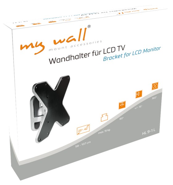 My Wall Wandhalter für LCD TV für Bildschirme 23 - 42 (58 - 107 cm) Belastung bis 15 kg Wandabstand:
