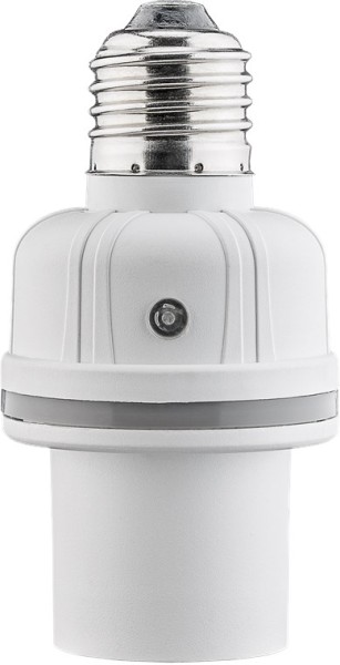 goobay Lampenfassung E27 mit Sound und Lichtsensor weiß (1er Faltschachtel)
