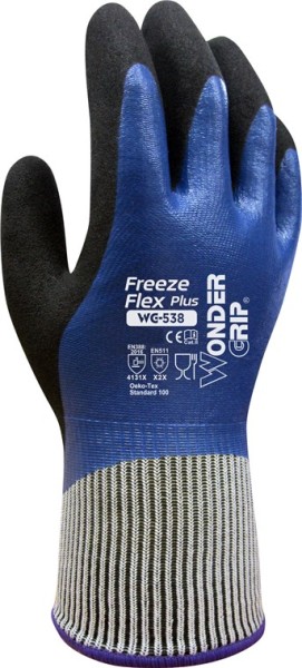 Wonder Grip WG-538 Arbeitshandschuhe Freeze Flex Plus blau XXL/11 (2er Blister)