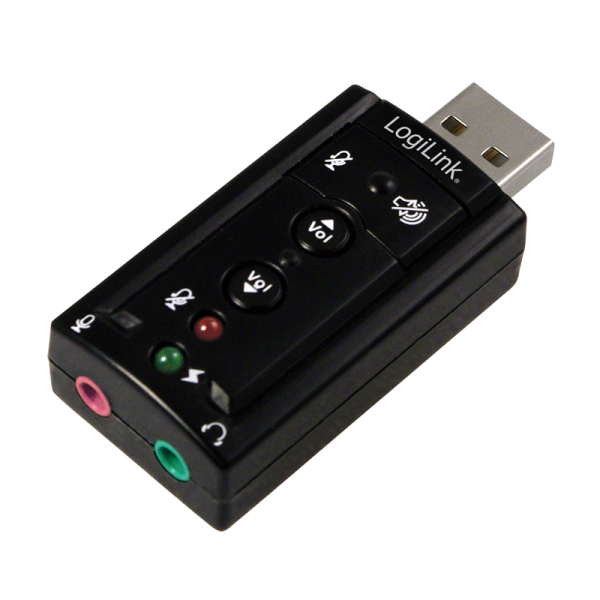 LogiLink USB Soundkarte mit Virtual 7.1 Soundeffekt schwarz (1er Blister)