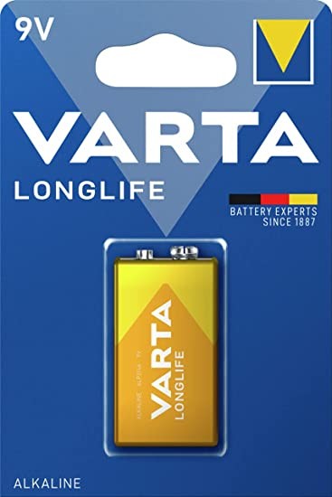 Varta Longlife Alkali Mangan Batterie 6LR61 Block 9V (1er Blister)