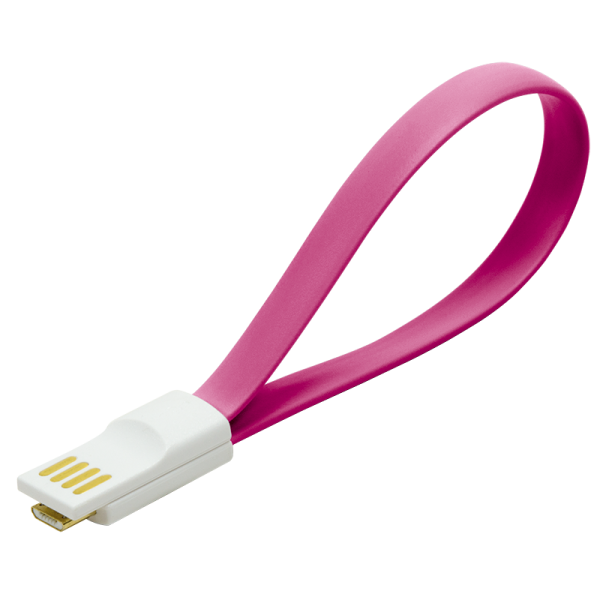 LogiLink Magnet USB 2.0 zu Micro USB Kabel pink (1er Softpack)