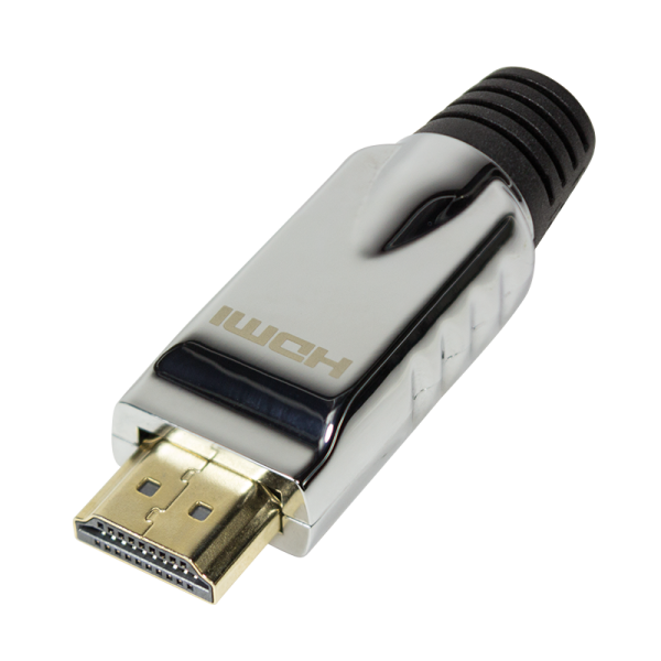 LogiLink HDMI Stecker zur Selbstmontage Metall vergoldet silber (Bulk)