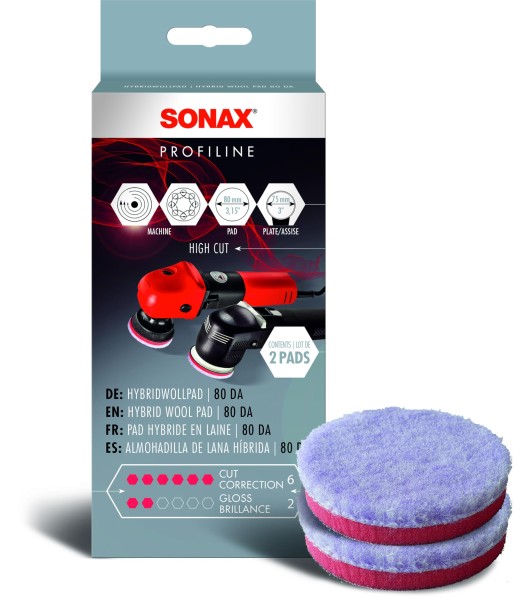 SONAX HybridWollPad 80 DA (2er Faltschachtel)
